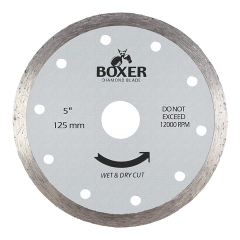 AUSTSAW/BOXER 125MM( 5IN) DIAMOND BLADE 22.2MM BORE CONTINUOUS RIM